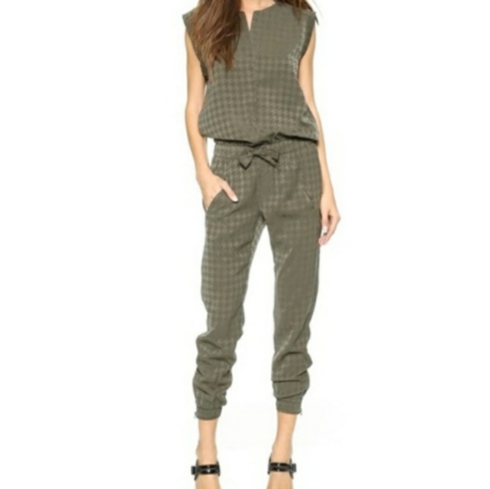 David Lerner olive green jumpsuit sz XS